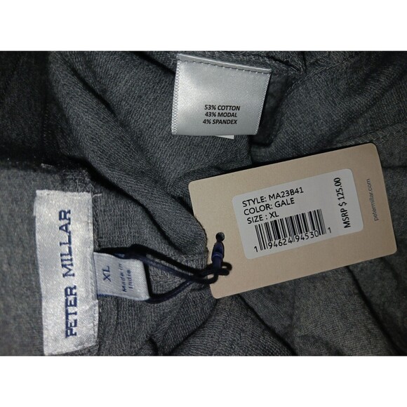 Peter Millar Crown Jogger Sweat pants Men's XL Gale Gray Modal Stretch MA23B41 - Picture 3 of 10